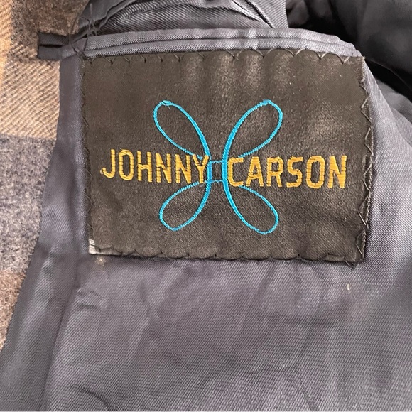 VINTAGE 70’s JOHNNY CARSON Wool Plaid Oversized Blazer Size 10 - Picture 4 of 4